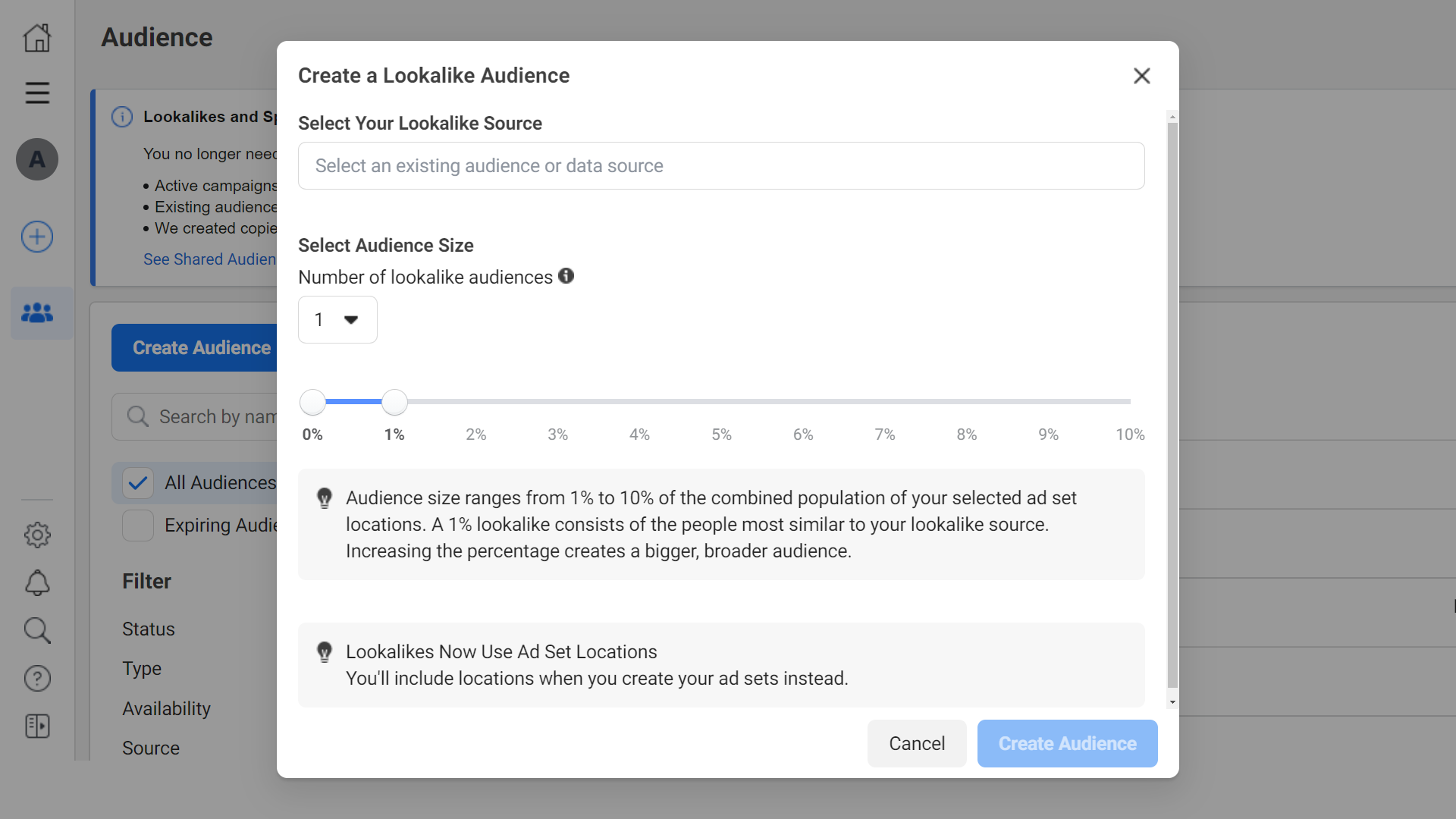 How to Use Facebook Custom Advertising Audiences 3 Create Look Alike Audience