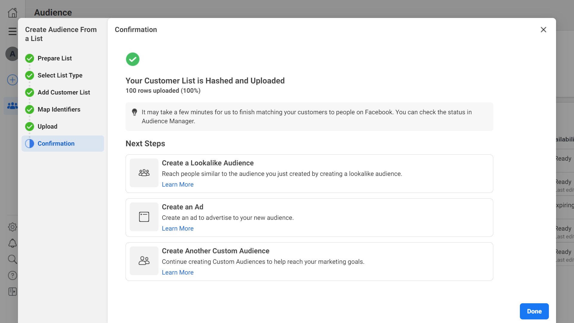 How to Use Facebook Custom Advertising Audiences 2 Customer File Uploaded