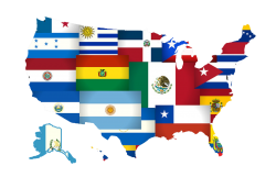 Hispanic American flags_